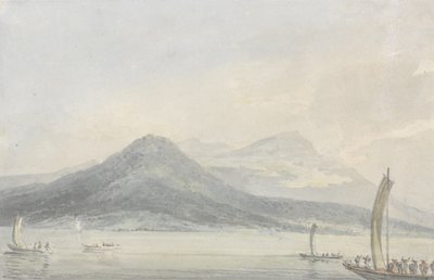 Lago Maggiore desde Isola Borromena, c.1795 de Joseph Mallord William Turner